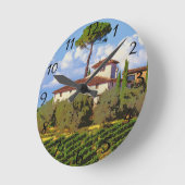 Toscane Italië Poster Ronde Klok (Hoek)
