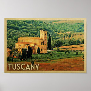 Toscane Italië Poster Vintage Travel Italiaans
