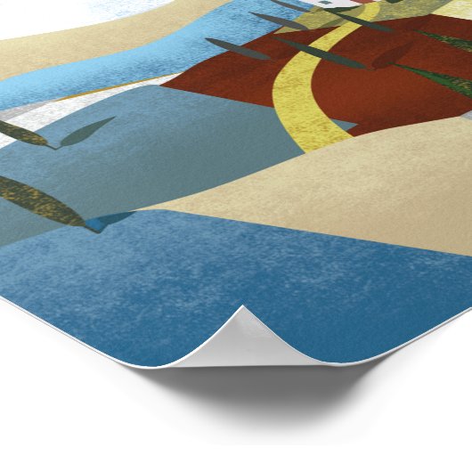 Toscane, italië, poster voor oldtimers (Hoek)