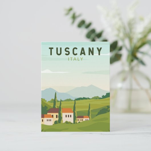 Toscane Italië Reis  Kunst Briefkaart (Staand voorkant)