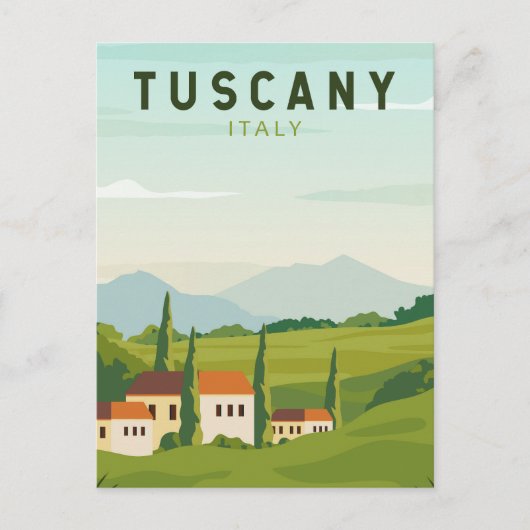 Toscane Italië Reis  Kunst Briefkaart (Voorkant)
