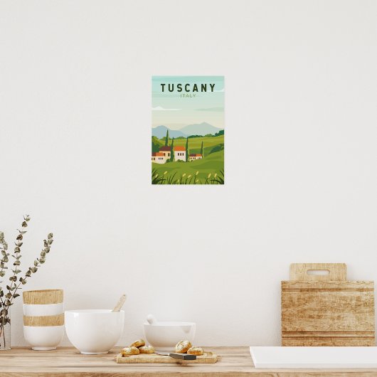 Toscane Italië Reis  Kunst Poster (Keuken)