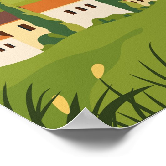 Toscane Italië Reis  Kunst Poster (Hoek)