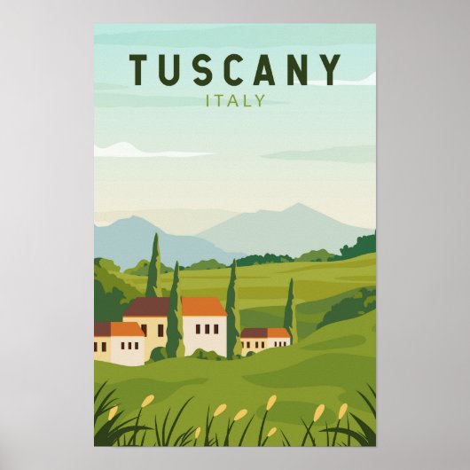 Toscane Italië Reis Kunst Poster (Voorkant)