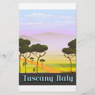 Toscane Italië reis landschap. Briefpapier