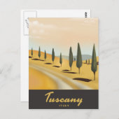Toscane Italië — Reisposter in stijl Briefkaart (Voorkant / Achterkant)