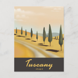 Toscane Italië — Reisposter in  stijl Briefkaart