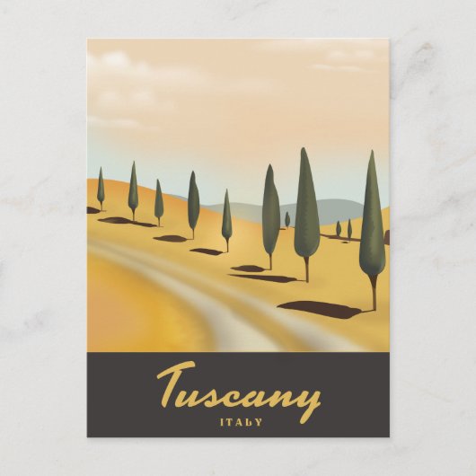 Toscane Italië — Reisposter in stijl Briefkaart (Voorkant)