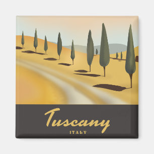 Toscane Italië — Reisposter in stijl Magneet