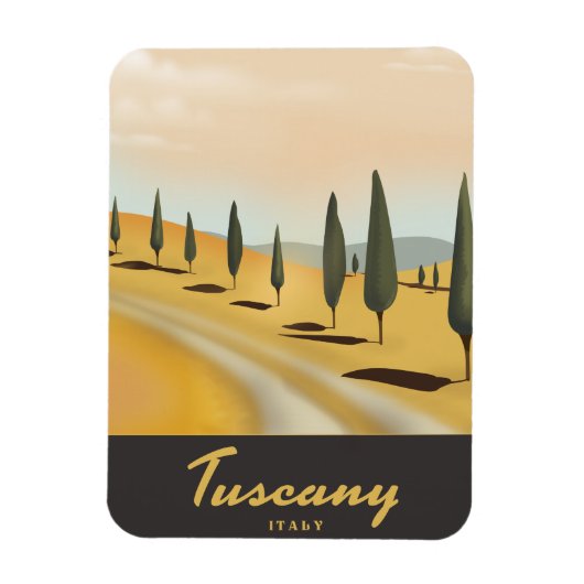 Toscane Italië — Reisposter in  stijl Magneet (Verticaal)