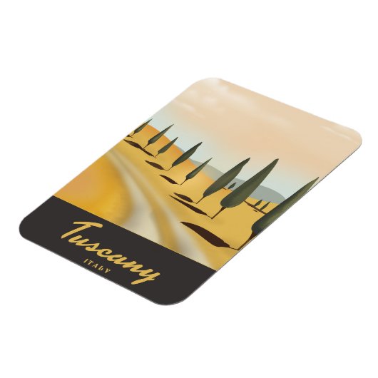 Toscane Italië — Reisposter in  stijl Magneet (Linkerzijde)