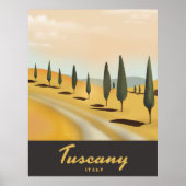 Toscane Italië — Reisposter in stijl Poster (Voorkant)