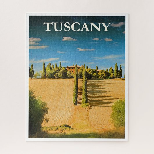 Toscane, Italië reisposter Legpuzzel (Verticaal)
