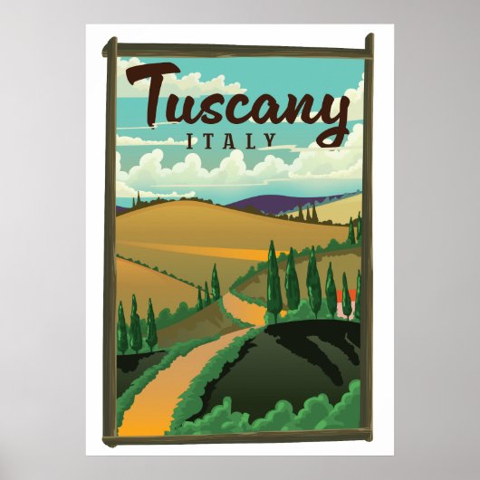 Toscane Italië reisposter Poster (Voorkant)