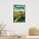 Toscane Italië reisposter Poster (Keuken)