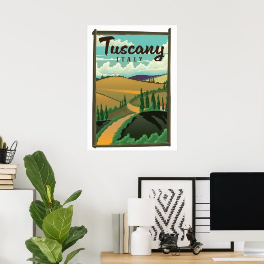 Toscane Italië reisposter Poster (Thuiskantoor)