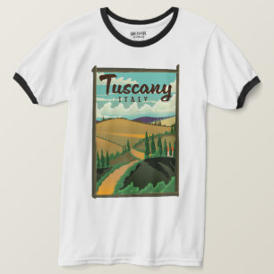Toscane Italië reisposter T-shirt