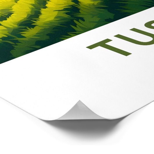 Toscane Italië Reisprint Poster (Hoek)