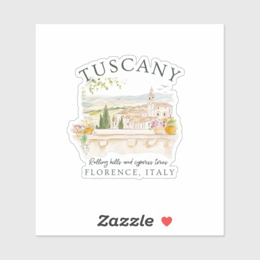 Toscane Italië Reizen Florence Sticker (Vel)