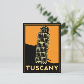 Toscane Italië retro art deco reisposter Briefkaart (Staand voorkant)