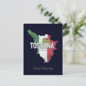 Toscane Italië Retro Regio kaart Fattoria (Staand voorkant)