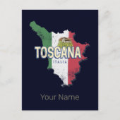 Toscane Italië Retro Regio kaart Fattoria (Voorkant)