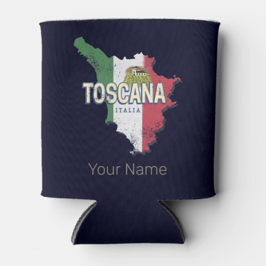 Toscane Italië Retro Regio kaart  Fattoria Blikjeskoeler (Voorkant)