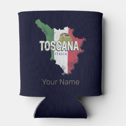 Toscane Italië Retro Regio kaart  Fattoria Blikjeskoeler (Achterkant)