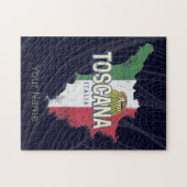 Toscane Italië Retro Regio kaart Fattoria Legpuzzel (Horizontaal)