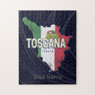 Toscane Italië Retro Regio kaart  Fattoria Legpuzzel