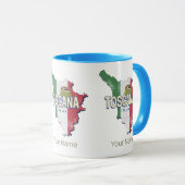 Toscane Italië Retro Regio kaart  Fattoria Mok (Voorkant rechts)