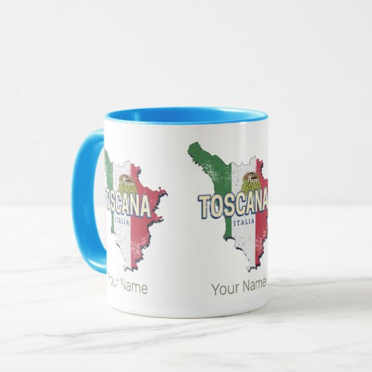 Toscane Italië Retro Regio kaart  Fattoria Mok (Voorkant links)