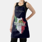 Toscane Italië Retro Regio kaart Fattoria Schort (Insitu)