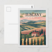 Toscane Italië Retro Reizen Briefkaart (Voorkant / Achterkant)