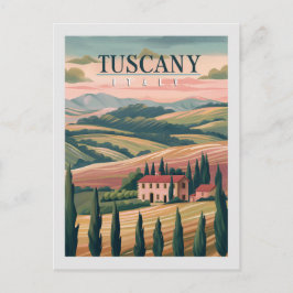Toscane Italië Retro Reizen Briefkaart