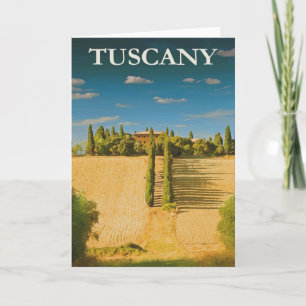 Toscane Italië Retro Vintage Travel Poster Kaart