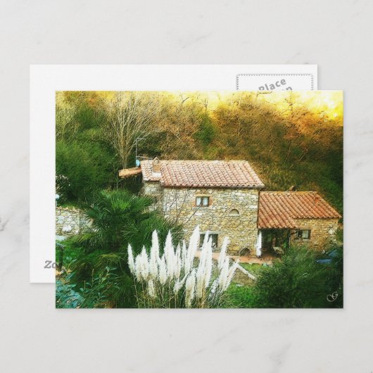 Toscane, Italië. Rustisch huis. Briefkaart (Voorkant / Achterkant)