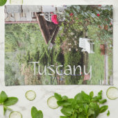 Toscane, Italië. Rustisch huis. Theedoek (Gevouwen)