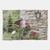 Toscane, Italië. Rustisch huis. Theedoek (Horizontaal)