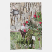 Toscane, Italië. Rustisch huis. Theedoek (Verticaal)