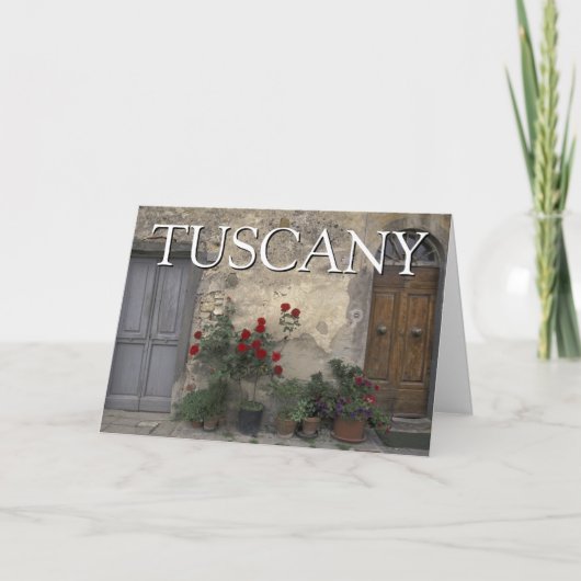 Toscane, Italië | Toscaanse deur | Dank u Bedankkaart (Voorkant)