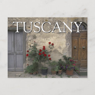 Toscane, Italië   Toscaanse deur   Dank u Briefkaart