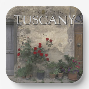 Toscane, Italië Toscaanse deur Papieren Bordje