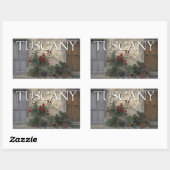 Toscane, Italië | Toscaanse deur Rechthoekige Sticker (Vel)