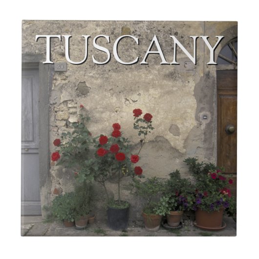 Toscane, Italië | Toscaanse deur Tegeltje (Voorkant)