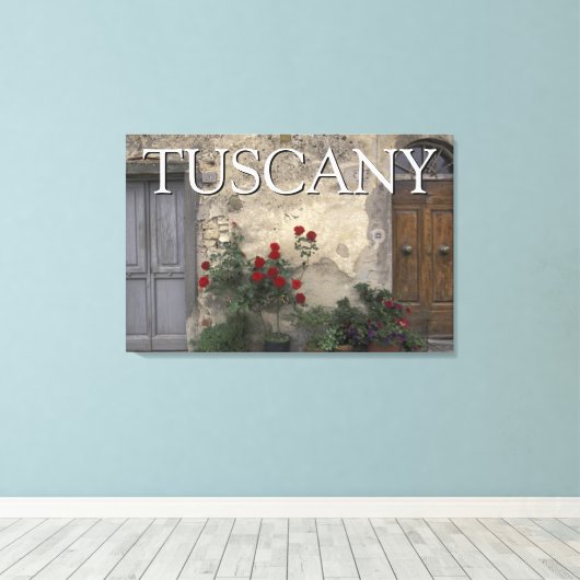 Toscane, Italië | Toscaanse Deuropening Canvas Afdruk (Insitu (Houten vloer))