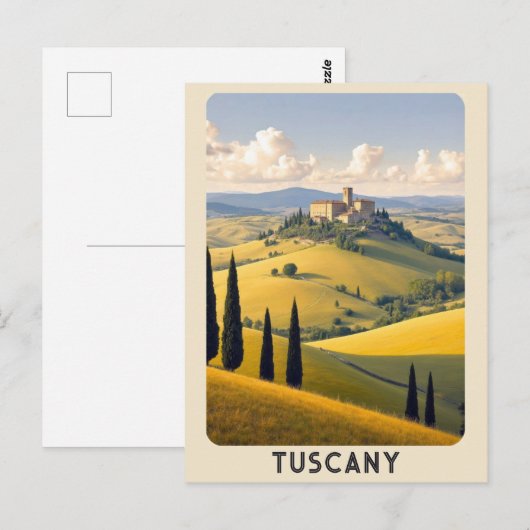  Toscane Italië Villa Countryside Travel Briefkaart (Voorkant / Achterkant)