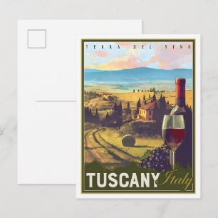 Toscane Italië Vintage Reizen  Briefkaart