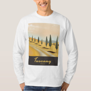 Toscane Italië vintage stijl reisposter T-shirt