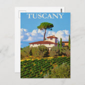 Toscane, Italië Vintage Travel Briefkaart (Voorkant / Achterkant)